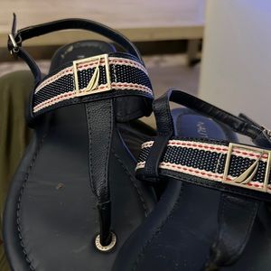 Blue nautica sandals